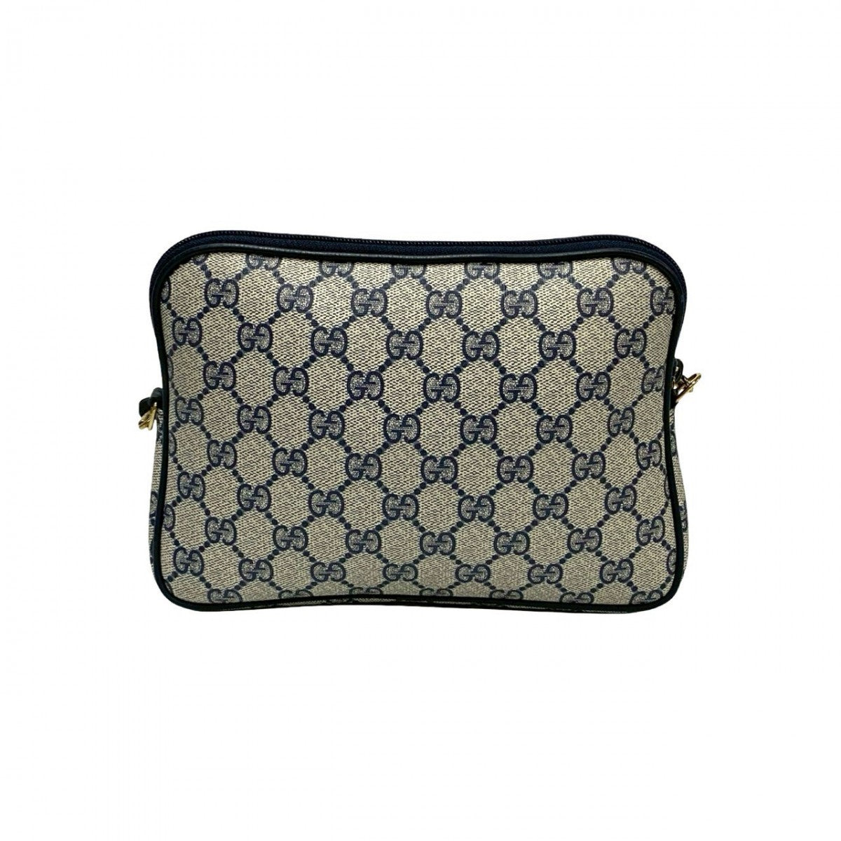GUCCI Shoulder Bag leather Navy