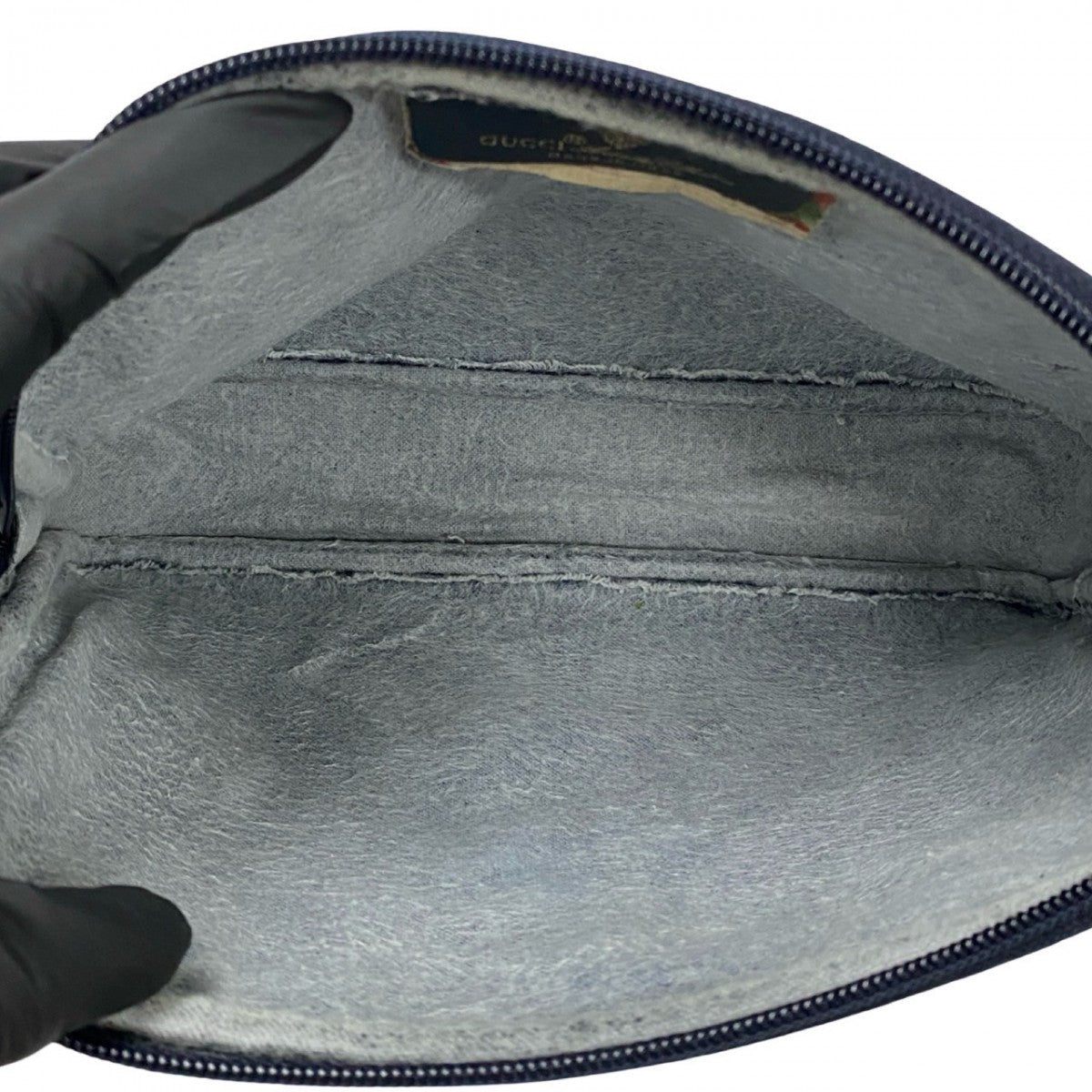 GUCCI Shoulder Bag leather Navy