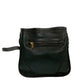 PRADA Shoulder Bag leather black Triangle Logo Metal mens Used Authentic