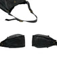 PRADA Shoulder Bag leather black Triangle Logo Metal mens Used Authentic