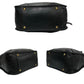 PRADA Shoulder Bag leather black Triangle Logo Metal mens Used Authentic