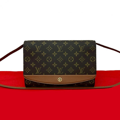 LOUIS VUITTON Shoulder Bag leather Brown Monogram Bordeaux