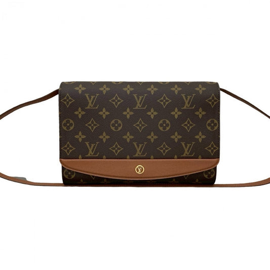 LOUIS VUITTON Shoulder Bag leather Brown Monogram Bordeaux