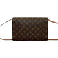 LOUIS VUITTON Shoulder Bag leather Brown Monogram Bordeaux