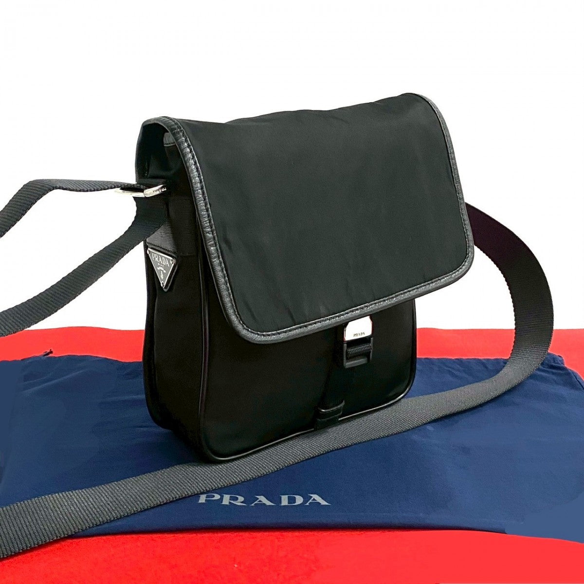 PRADA Shoulder Bag Nylon black