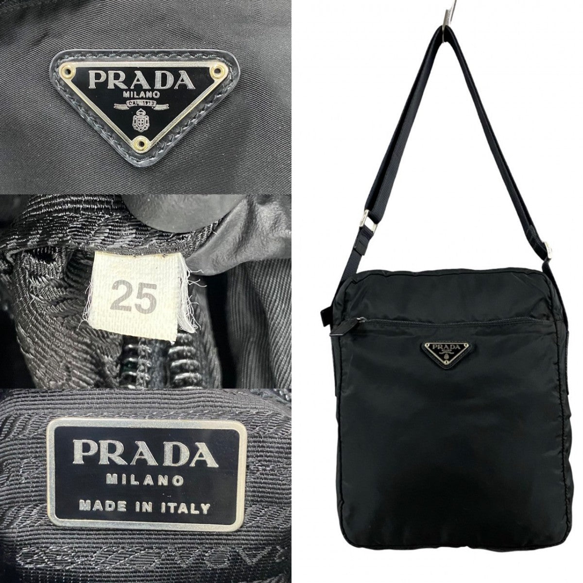 PRADA Shoulder Bag Nylon black