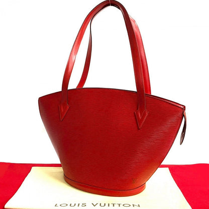 LOUIS VUITTON Tote Bag M52267 Epi Leather Red Epi Sunjack shopping Women Used Authentic