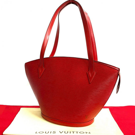 LOUIS VUITTON Tote Bag M52267 Epi Leather Red Epi Sunjack shopping Women Used Authentic