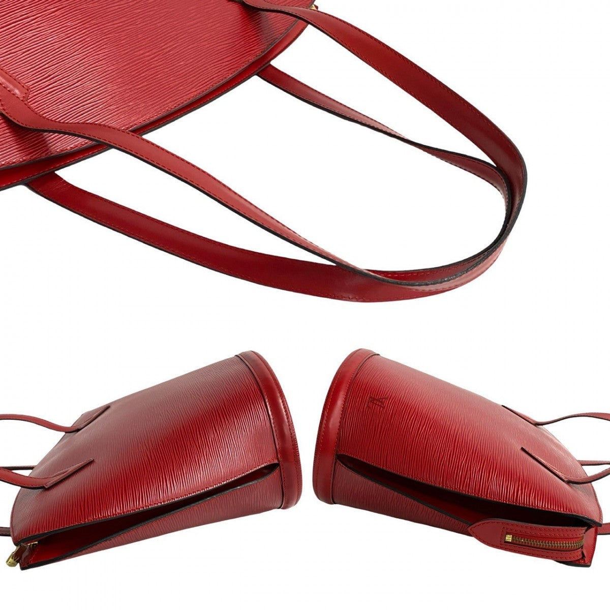 LOUIS VUITTON Tote Bag M52267 Epi Leather Red Epi Sunjack shopping Women Used Authentic