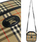BURBERRY Shoulder Bag Canvas, Leather beige Nova Check Shadow Horse logo Women Used Authentic