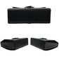 CELINE Handbag leather black logo ribbon Metal Women Used Authentic
