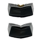 CELINE Handbag leather black logo ribbon Metal Women Used Authentic