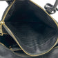 PRADA Handbag leather black PRADA logoMetal Women Used Authentic