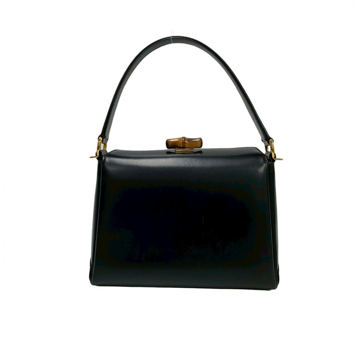 GUCCI Shoulder Bag leather black Bamboo Women Used Authentic