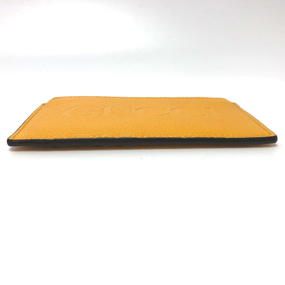 GUCCI Coin case 725550 leather yellow logo fragment case mens Used Authentic