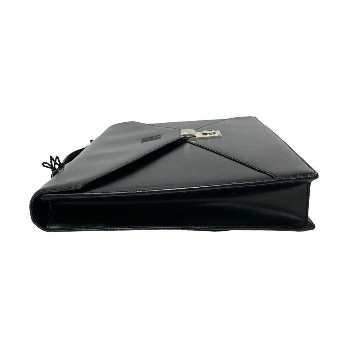 LOEWE Shoulder Bag leather black Anagram logo mens Used Authentic