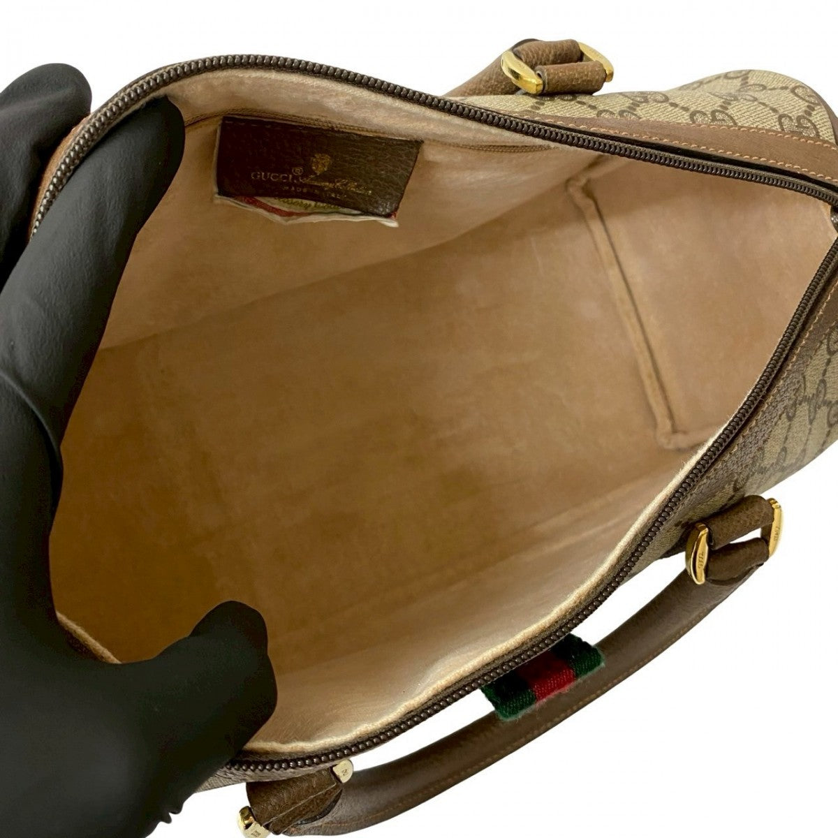 GUCCI Handbag leather Brown Sherry line
