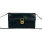 GUCCI Shoulder Bag leather black GG logoMetal Women Used Authentic