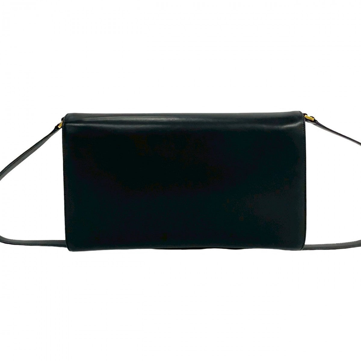 GUCCI Shoulder Bag leather black GG logoMetal Women Used Authentic