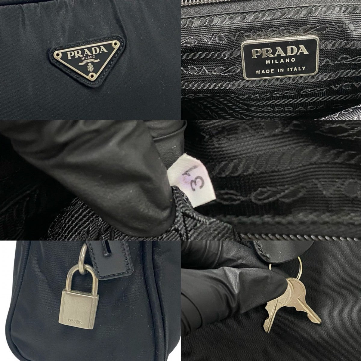 PRADA Handbag Nylon black