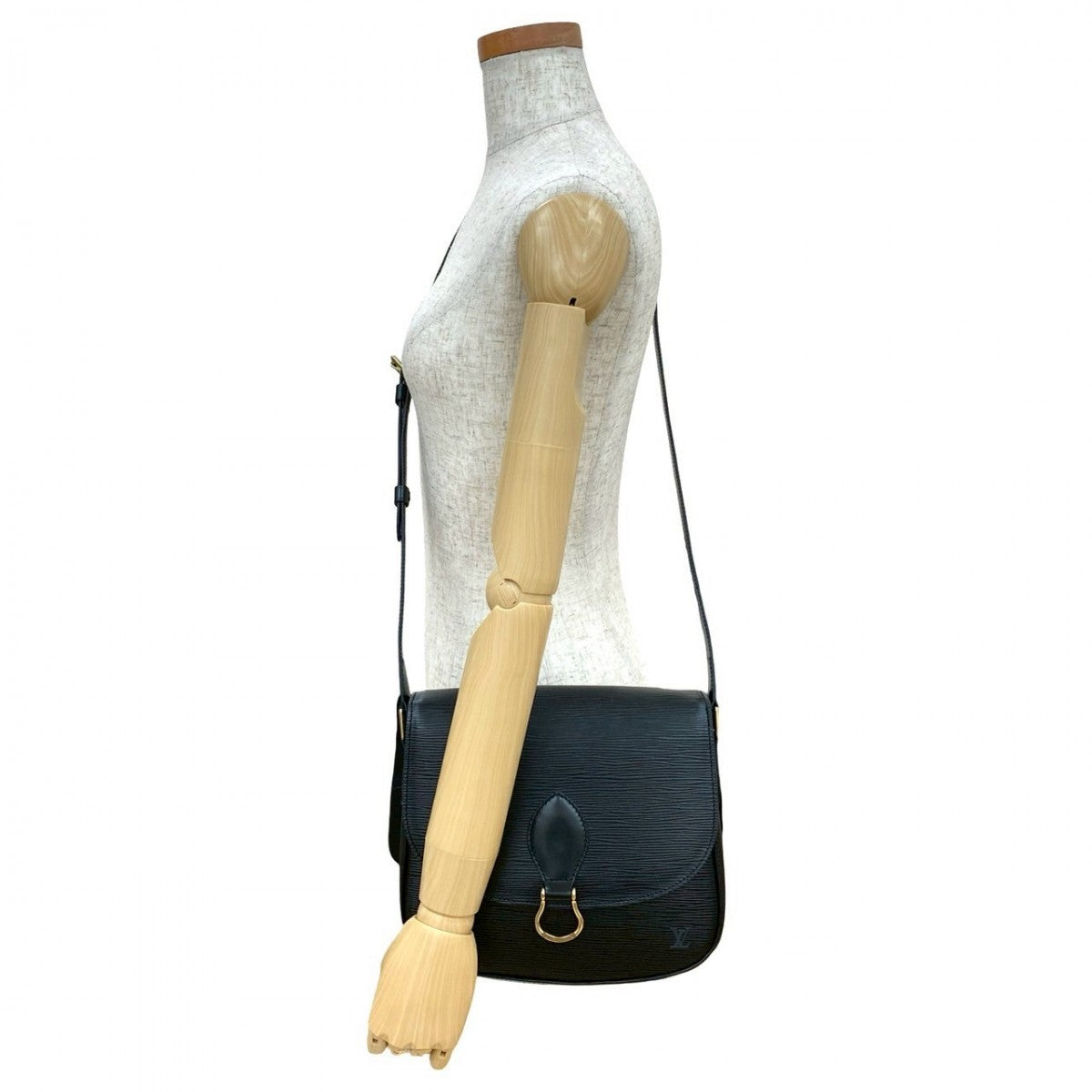 LOUIS VUITTON Shoulder Bag M52192 leather black Epi Saint-Cloud