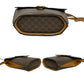 CELINE Shoulder Bag Leather, PVC Brown Macadam Blason Triomphe Pattern Medal Coin Motif Metal Women Used Authentic