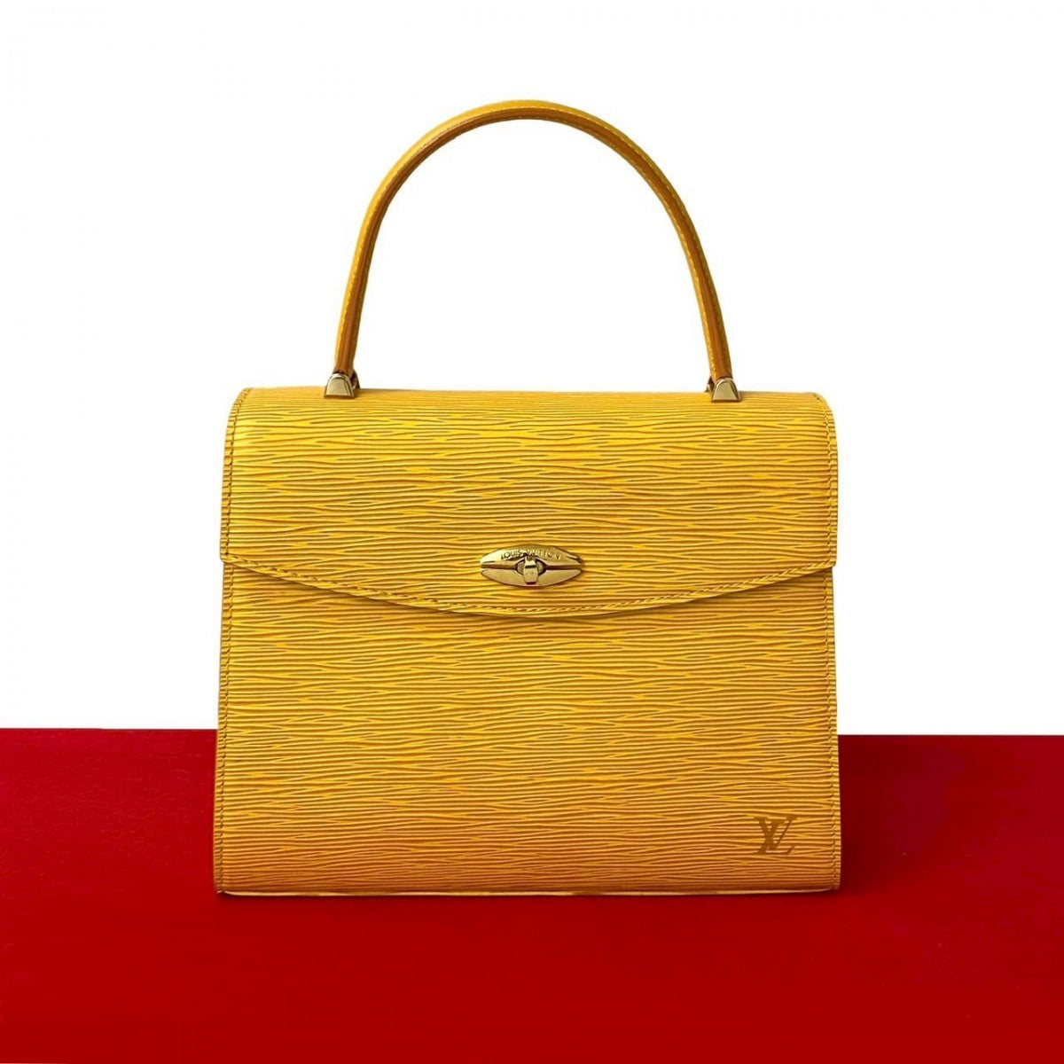 LOUIS VUITTON Handbag M52379 Epi Leather yellow Epi Malesherbes