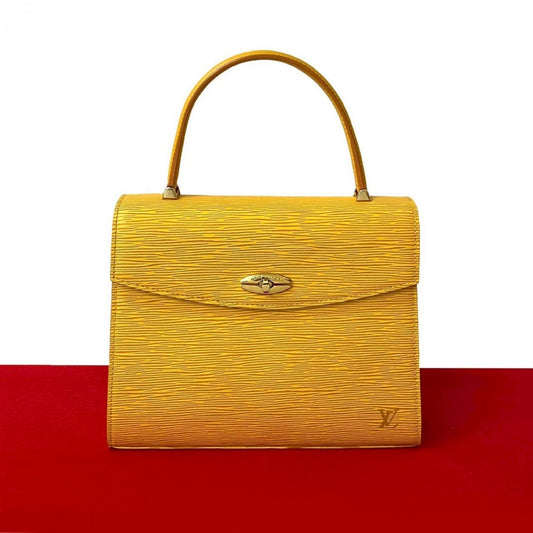 LOUIS VUITTON Handbag M52379 Epi Leather yellow Epi Malesherbes