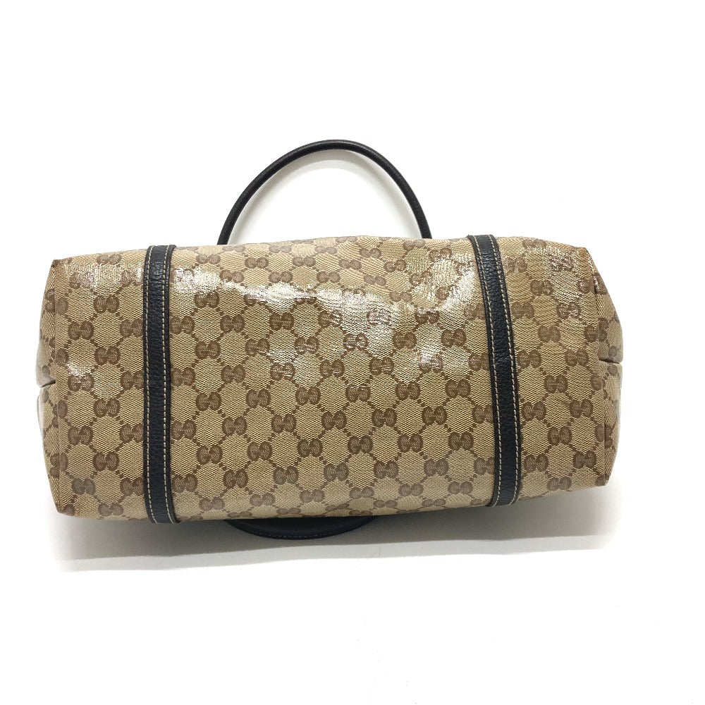 GUCCI Tote Bag 265695 Leather / coated canvas beige GG crystal