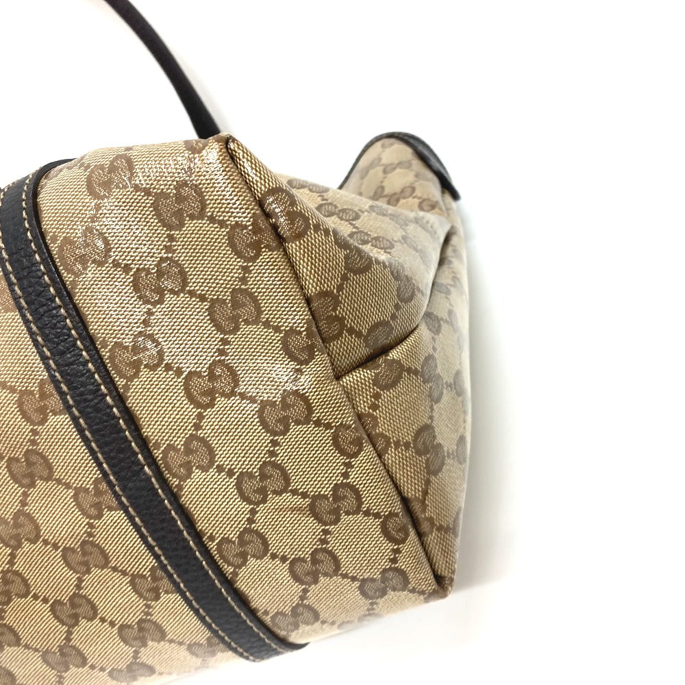 GUCCI Tote Bag 265695 Leather / coated canvas beige GG crystal