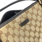 GUCCI Tote Bag 265695 Leather / coated canvas beige GG crystal