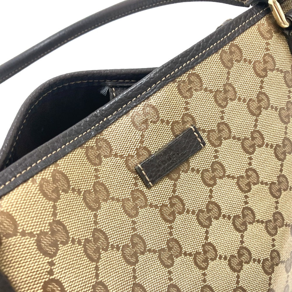 GUCCI Tote Bag 265695 Leather / coated canvas beige GG crystal