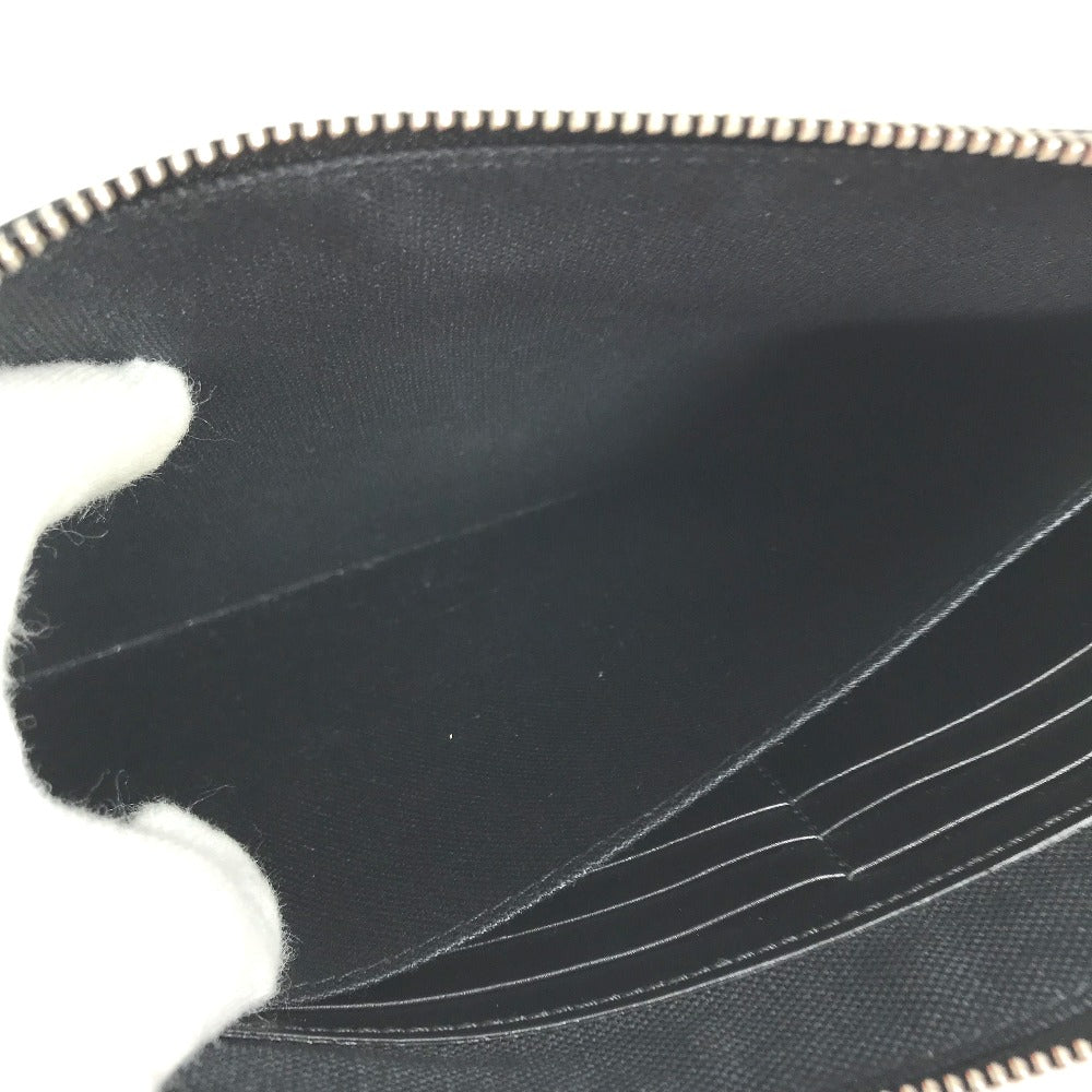 GUCCI Clutch bag 597678 leather black bag pouch Braid embroidery logo unisex(Unisex) Used Authentic