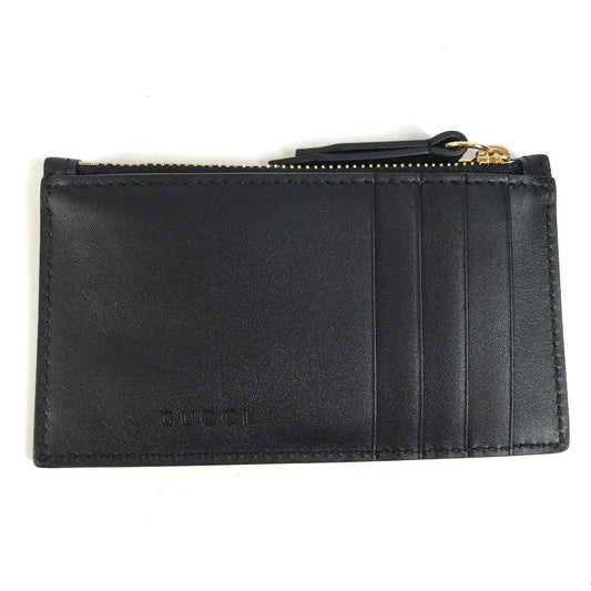 GUCCI Coin case 431715 leather black logo fragment case mens(Unisex) Used Authentic