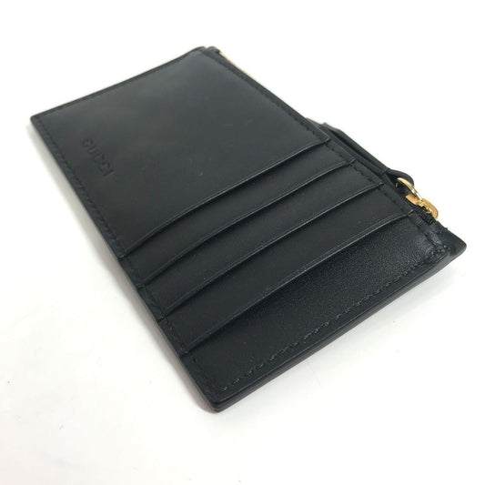 GUCCI Coin case 431715 leather black logo fragment case mens(Unisex) Used Authentic