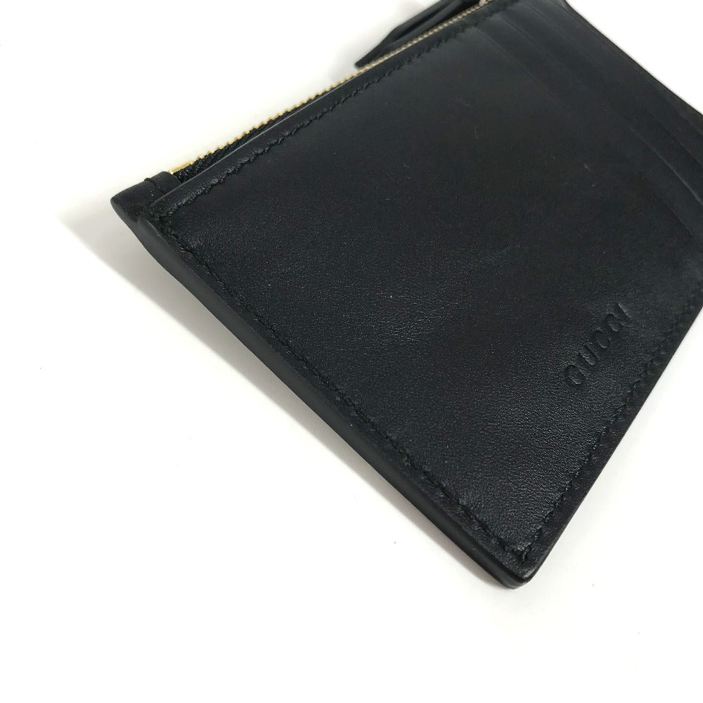 GUCCI Coin case 431715 leather black logo fragment case mens(Unisex) Used Authentic