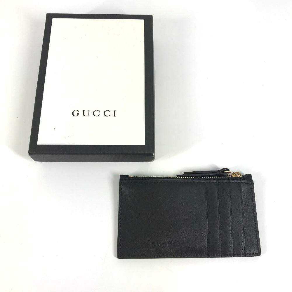 GUCCI Coin case 431715 leather black logo fragment case mens(Unisex) Used Authentic