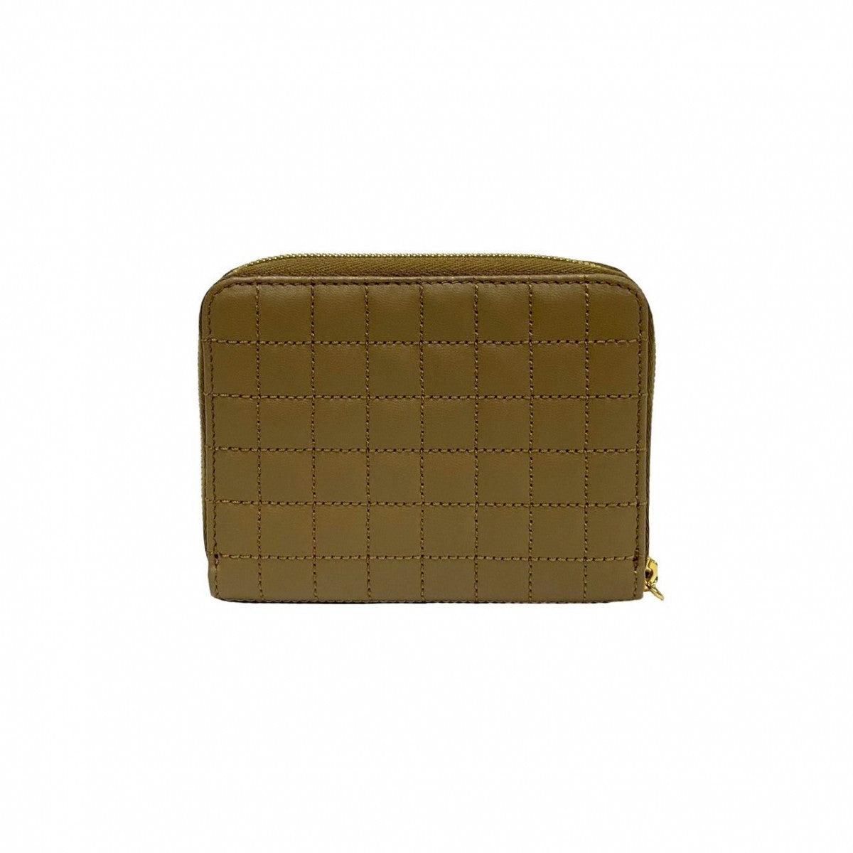 CELINE Coin case leather beige C Charm Compact Wallet Women Used Authentic