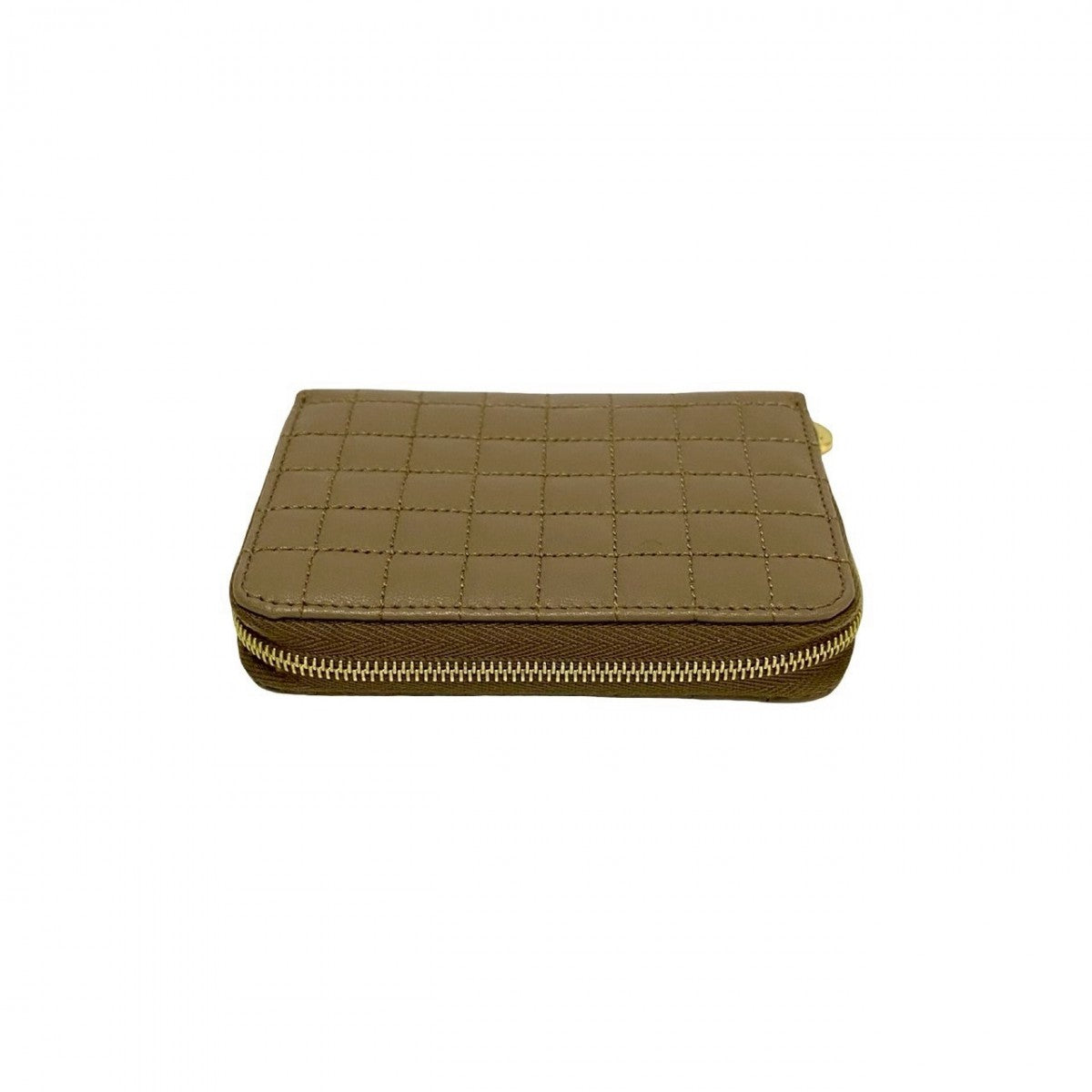 CELINE Coin case leather beige C Charm Compact Wallet Women Used Authentic
