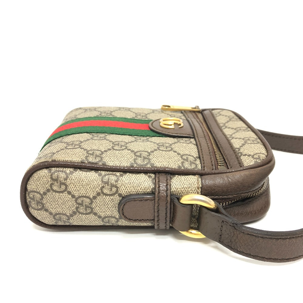 GUCCI Shoulder Bag 598127 GG Supreme Canvas Brown GG Supreme Ophidia