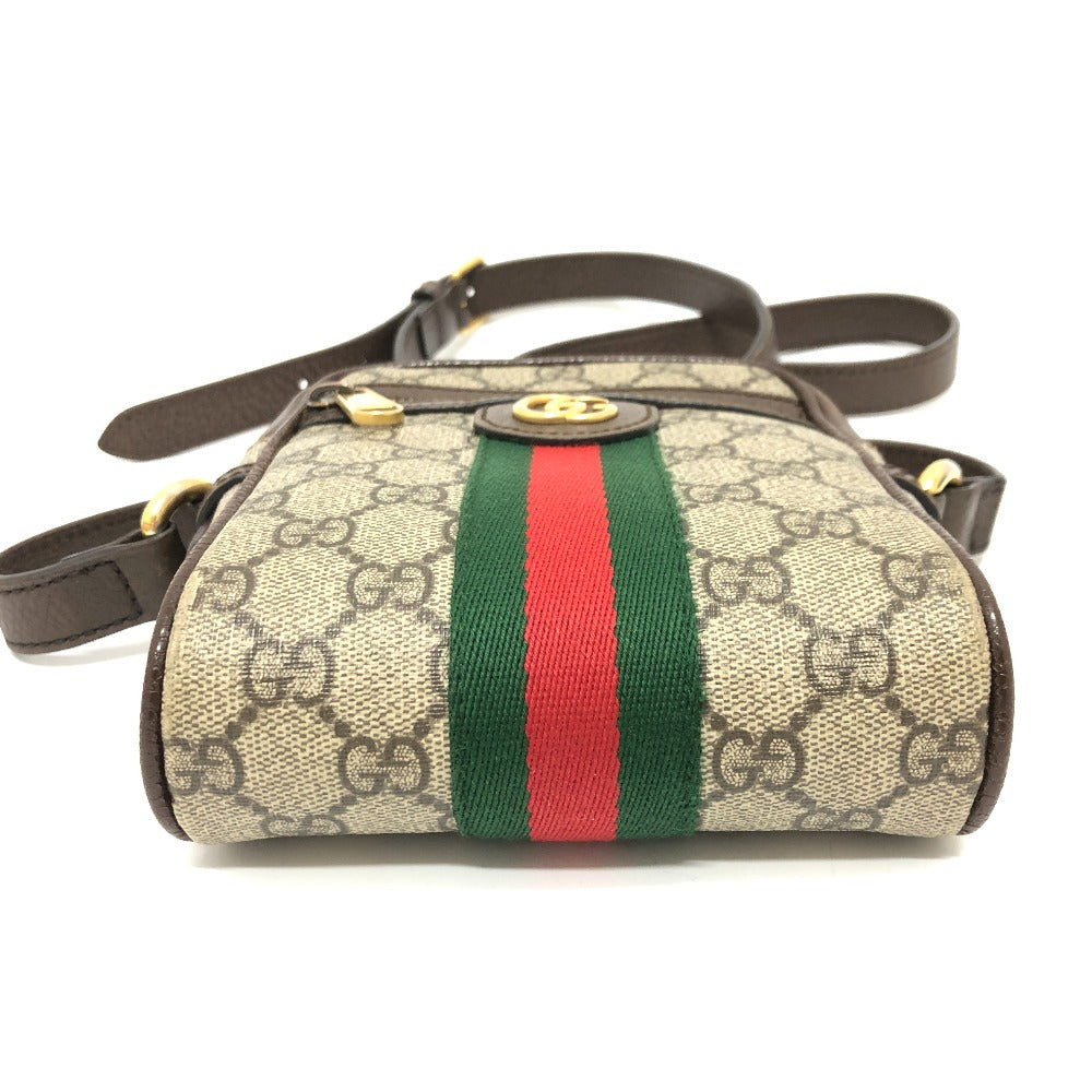 GUCCI Shoulder Bag 598127 GG Supreme Canvas Brown GG Supreme Ophidia