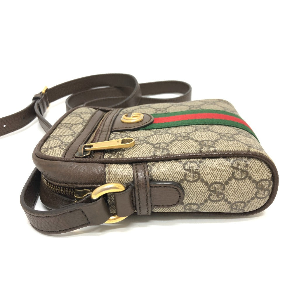 GUCCI Shoulder Bag 598127 GG Supreme Canvas Brown GG Supreme Ophidia