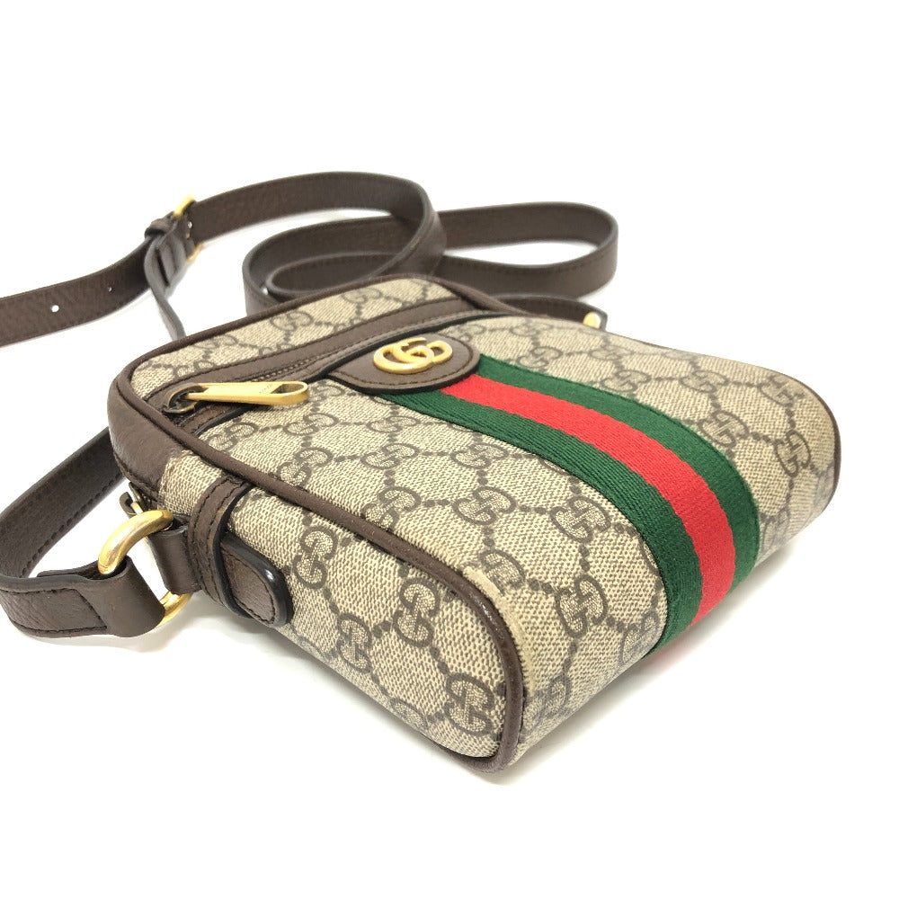 GUCCI Shoulder Bag 598127 GG Supreme Canvas Brown GG Supreme Ophidia