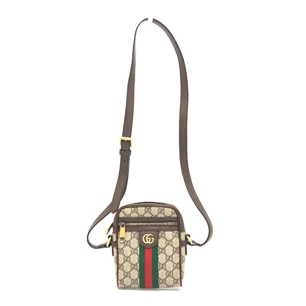 GUCCI Shoulder Bag 598127 GG Supreme Canvas Brown GG Supreme Ophidia