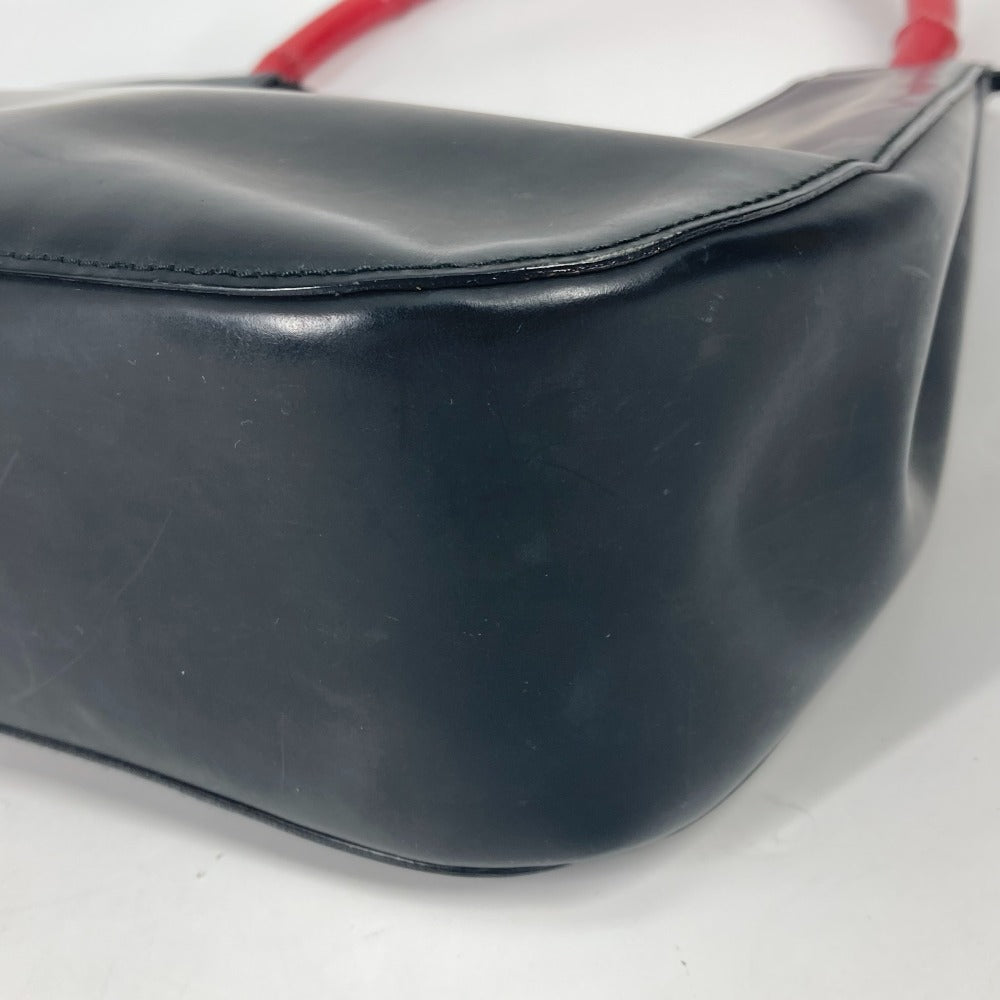 GUCCI Handbag 001 3789 leather black vintage Bamboo Women Used Authentic