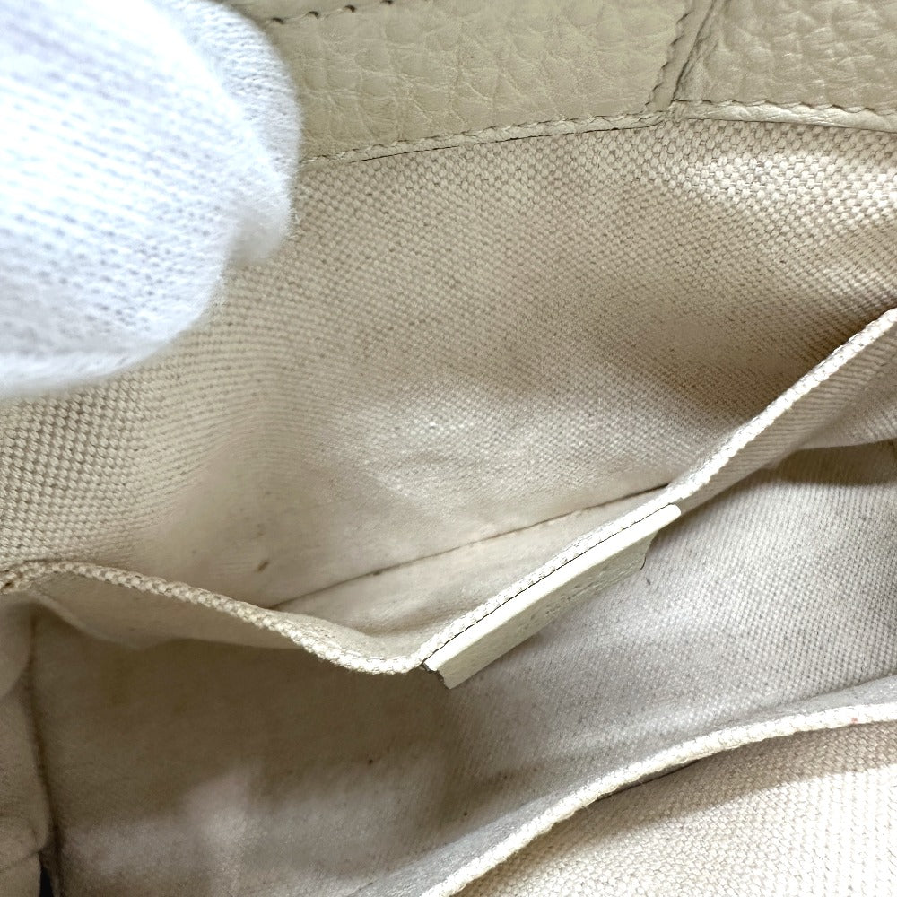 GUCCI Handbag 368823 leather white logo Women Used Authentic