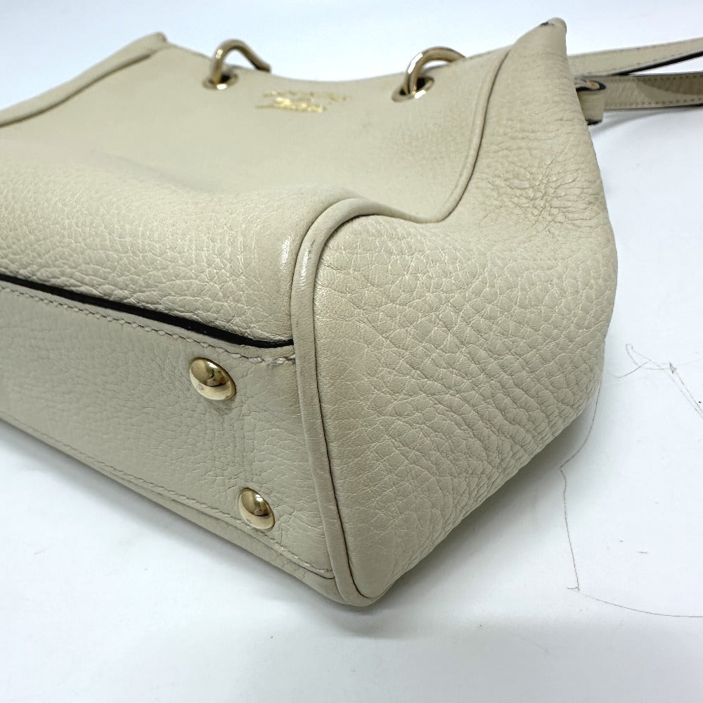 GUCCI Handbag 368823 leather white logo Women Used Authentic