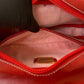 LOEWE Shoulder Bag leather Red Anagram logo Women Used Authentic