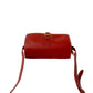 LOEWE Shoulder Bag leather Red Anagram logo Women Used Authentic
