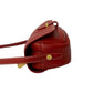 LOEWE Shoulder Bag leather Red Anagram logo Women Used Authentic
